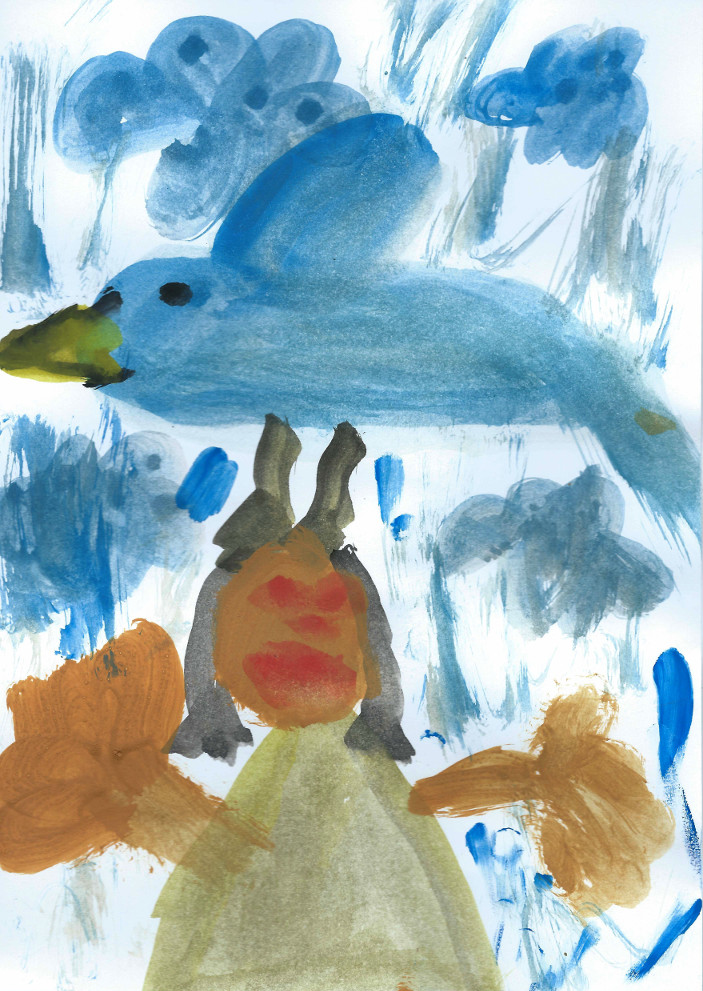 Zisch und Vogel - gemalt von Lilly (7)